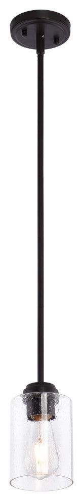 Lazzur Loing 1 Light 4" Matte Rubbed Oil Bronze Pendant