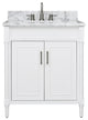 Avanity Bristol 30" Vanity Combo in White and Carrara White Marble Top