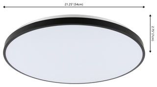Astrid 21.25" 1-Light Modern Minimalist Iron Circle Integrated LED Flush Mount