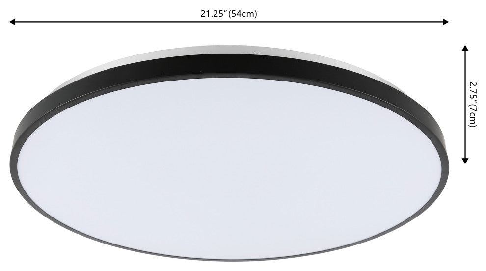 Astrid 21.25" 1-Light Modern Minimalist Iron Circle Integrated LED Flush Mount