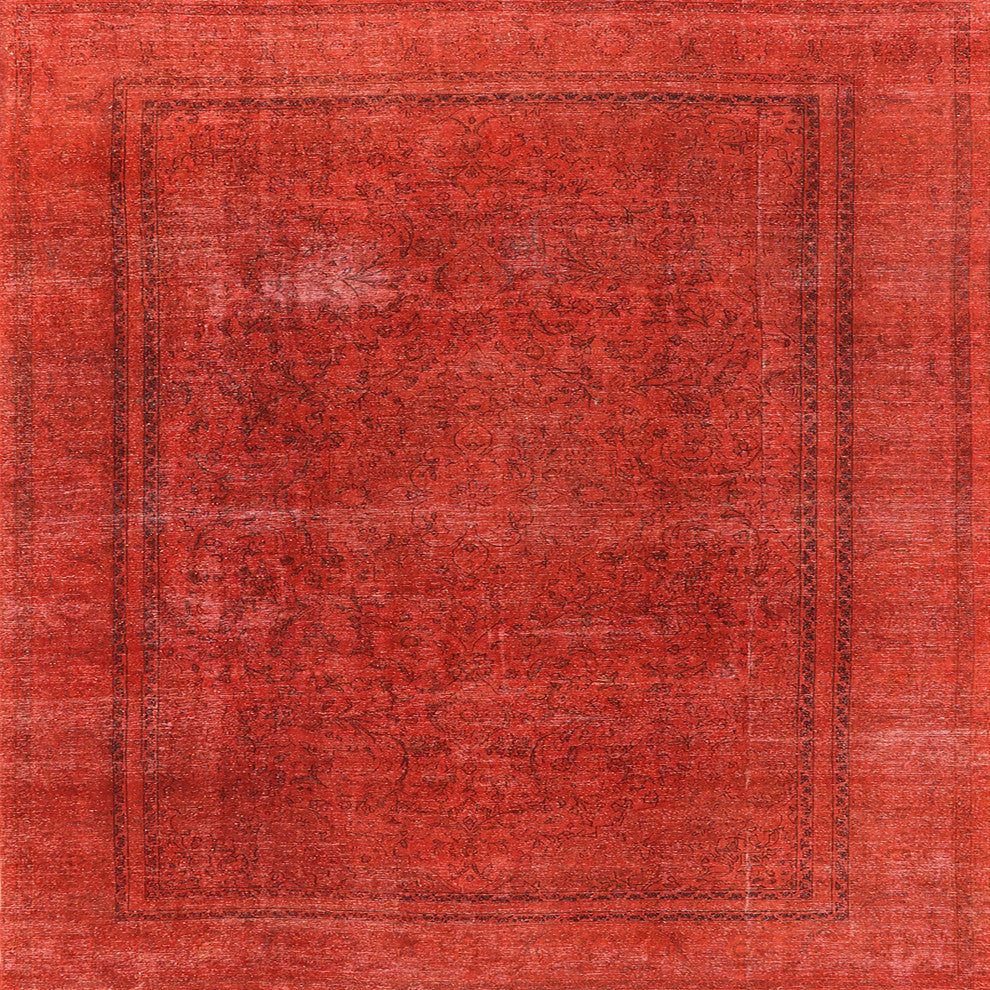 Ahgly Company Indoor Square Mid-Century Modern Area Rugs, 7' Square