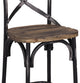 Zaire Bar Chair, Walnut & Antique Black