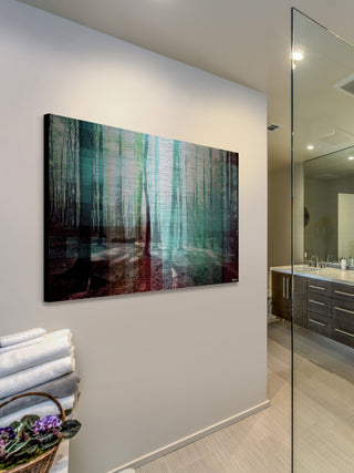 "Green Shadows" Print on Brushed Aluminum, 45"x30"