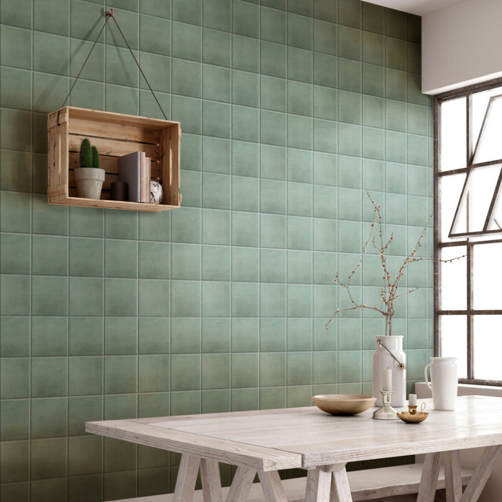 Matter Green Porcelain Floor and Wall Tile