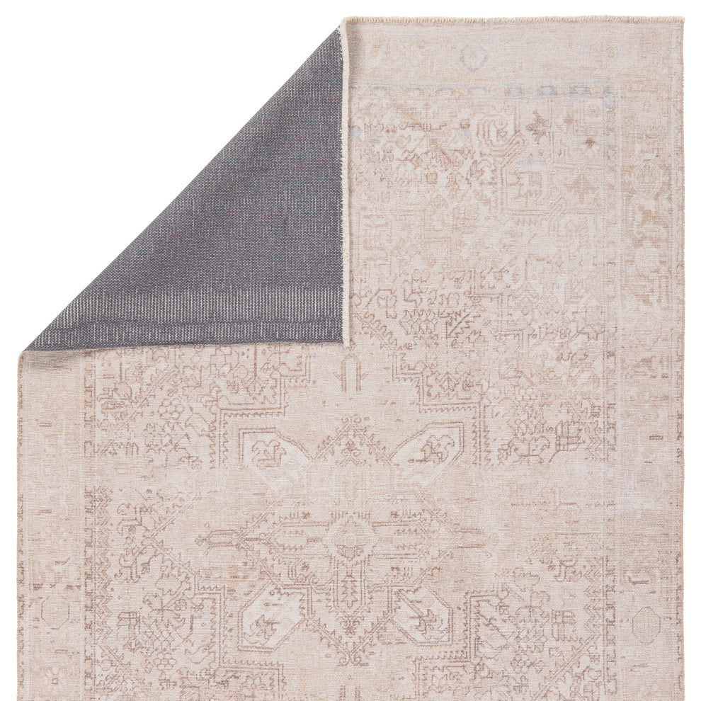 Label J Tymabe LML03 Medallion Tan and Cream Runner Rug, 2'6