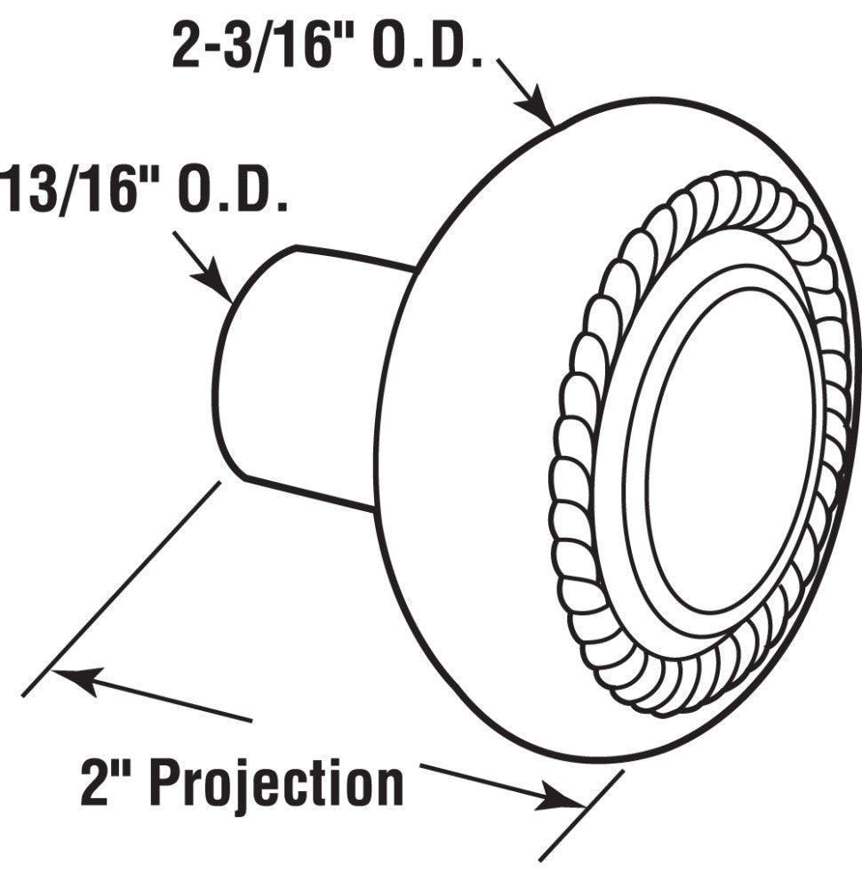 Rope Design Door Knob, Satin Nickel, With Spindle
