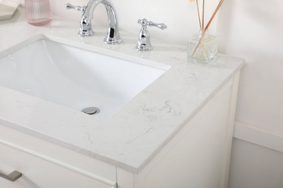 Sally 72" Double Bathroom Vanity, White