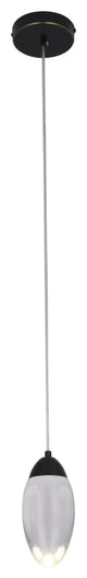 BETHEL INTERNATIONAL OCH04P7BK 1-Light LED Pendant, Matte Black