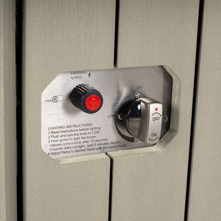 Oasis 40" Fire Pit Table, Whitewash