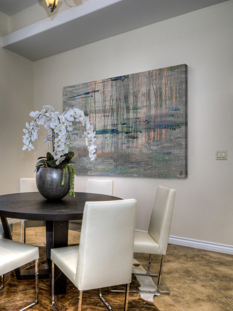 "Marshy Reflection" Painting Print on Wrapped Canvas, 36"x24"