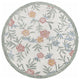 6' Ivory And Blue Round Wool Hand Hooked Handmade Area Rug