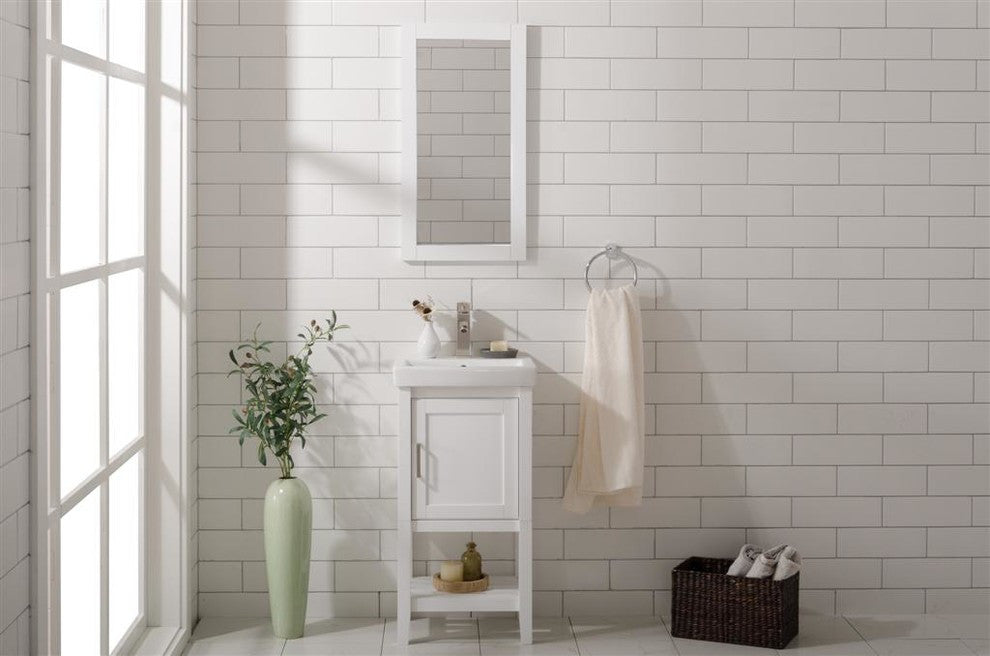 Legion Furniture Colby Single-Sink Vanity, White, 18"