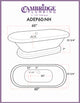 Acrylic Double Ended Pedestal Bathtub 60" X 30" With No Faucet Drillings