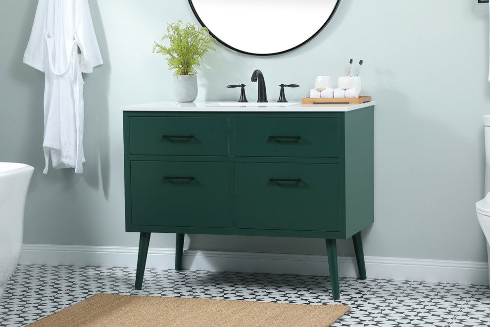 Home Living 42" Bathroom Vanity, Green