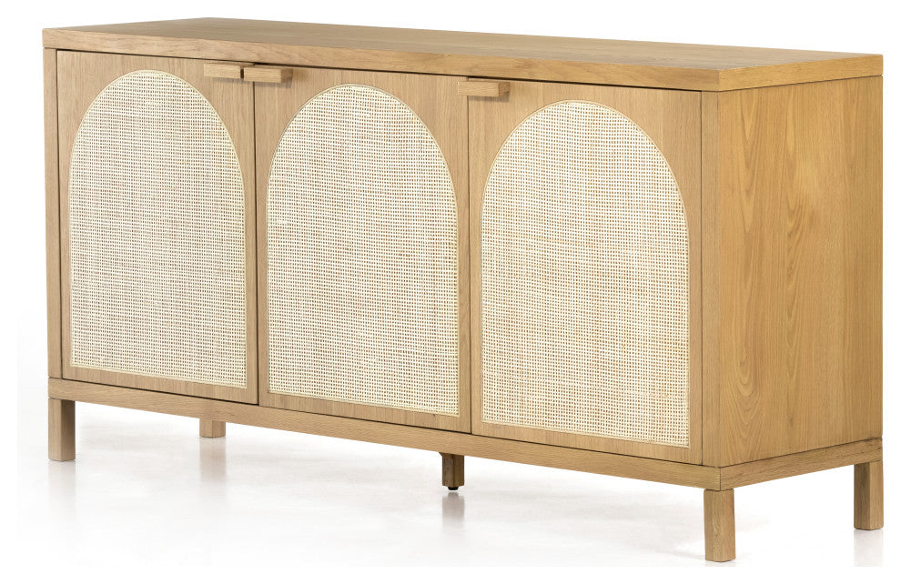 Allegra Sideboard-Honey Oak Veneer