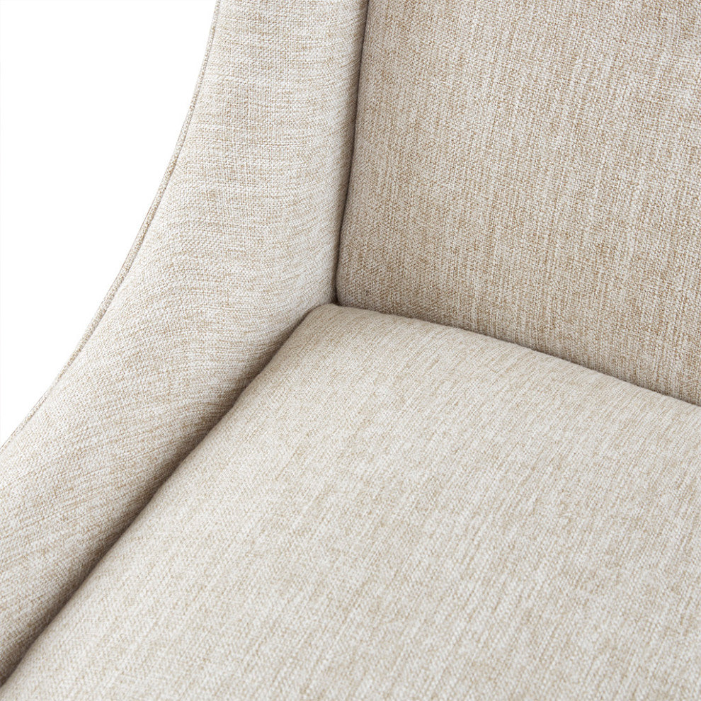 Madison Park Malabar Transitional Lounge Chair with Recessed Arms, Cream