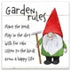 Garden Gnome Rules 5 16x16 Canvas Wall Art