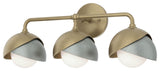 Brooklyn 3-Light  Bath Sconce, Soft Gold, Vintage Platinum, Opal Glass