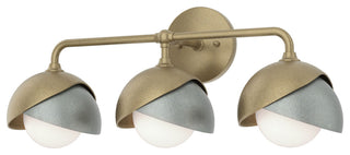 Brooklyn 3-Light  Bath Sconce, Soft Gold, Vintage Platinum, Opal Glass