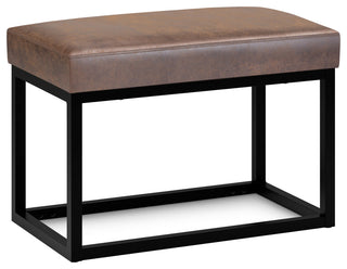 Reynolds Small Bench, Distressed Chestnut Brown