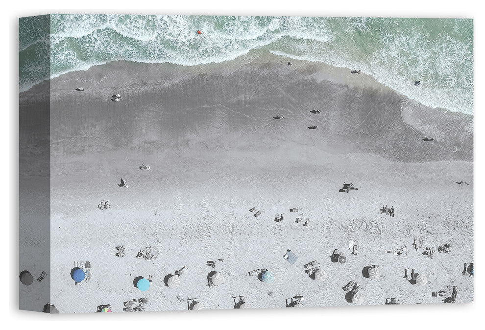 Aerial Beach Photo 12x18 Canvas Wall Art