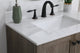 Home Living 30" Single Bathroom Vanity, Weathered Oak With Backsplash