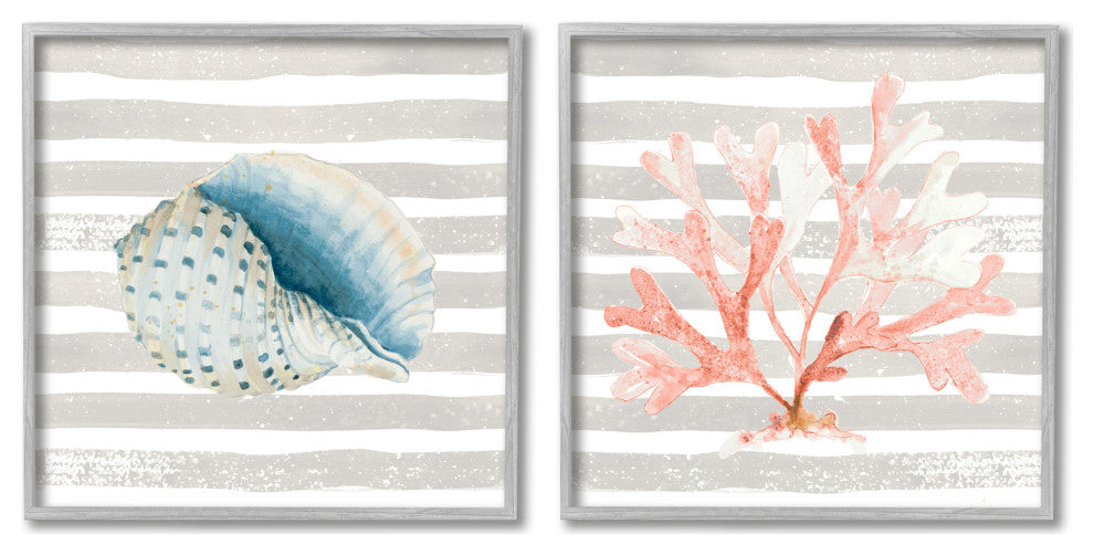 Nautical Curved Shell Pink Coral,12 x 12