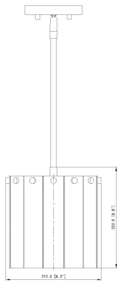 Zlite 1943P8-MB 1-Light Pendant, Clear