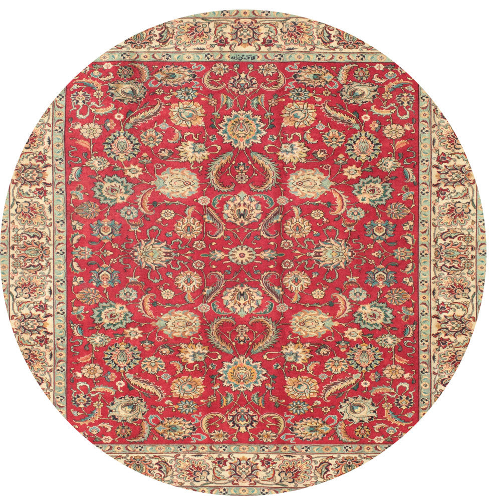 Ahgly Company Indoor Round Traditional Area Rugs, 4' Round