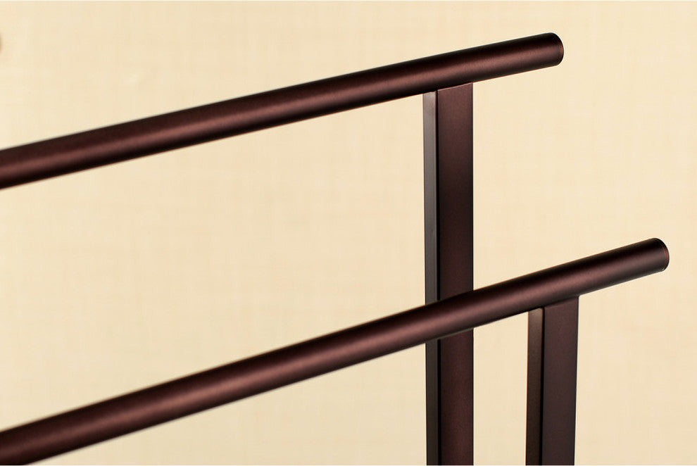 Kingston Brass Double L Shape Pedestal Towel Holder, Oil Rubbed Bronze