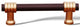 Oil Rubbed Bronze and Brass RKI Two Tone Swirl Pull, RKICP36BRB