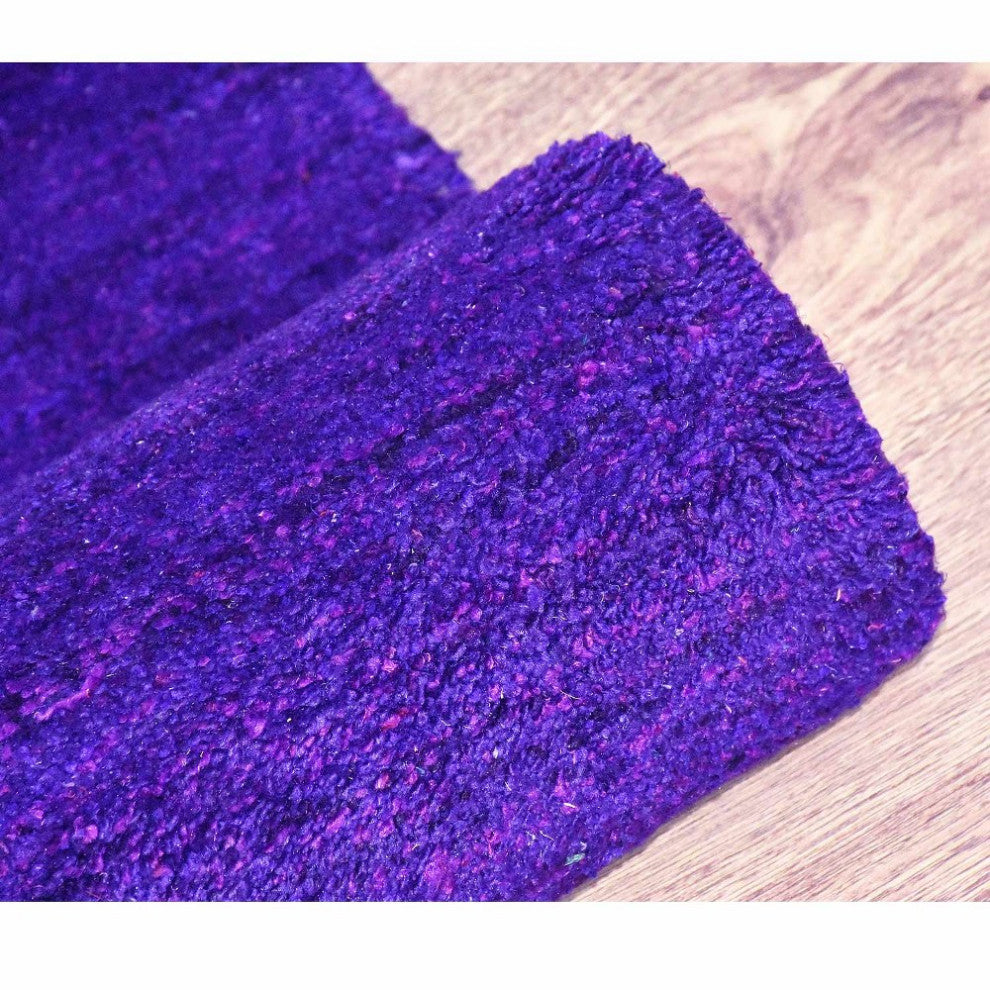 HAND KNOTTED LOOM SILK ECO-FRIENDLY RUGS-9'x12',Rectangle,Purple Beige,Geometric