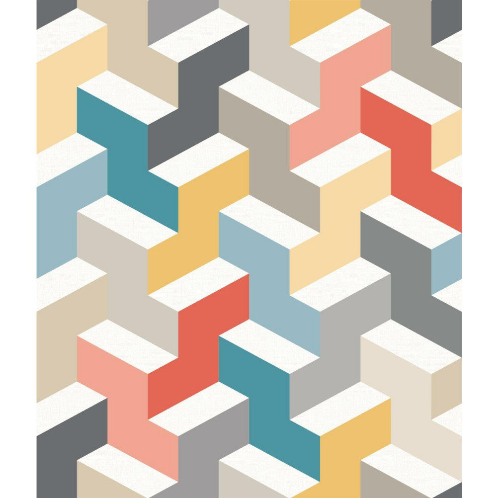 3D Steps Peel and Stick Wallpaper