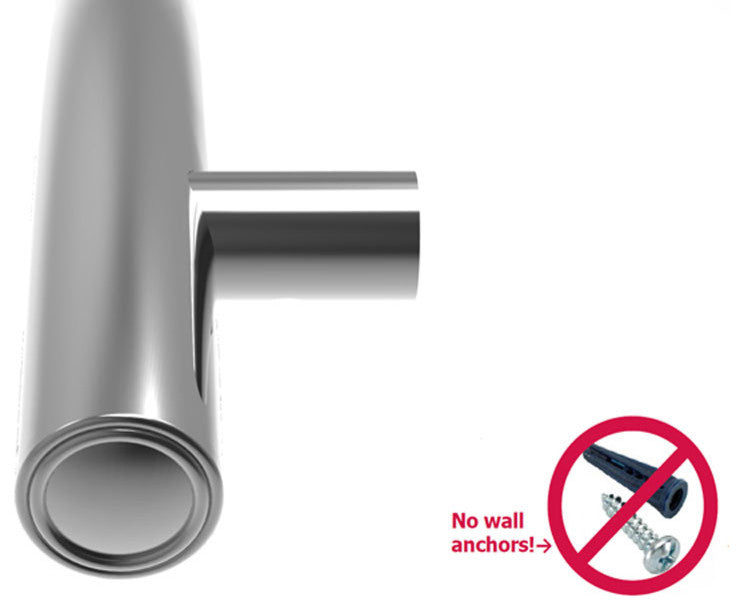 TileWare Victoria Series Radius Grab Bar 24" Traditional, Polished Chrome