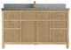 Sonoma Teak 60 Single Bath Vanity in Light  Natural with 2" Piatra Gray Quartz
