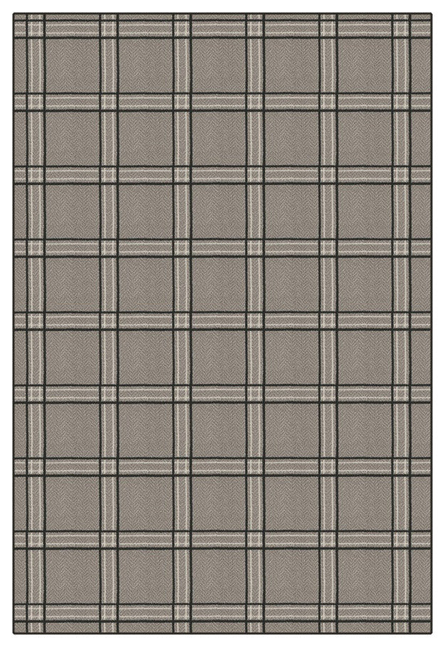 Tweed Herrington Plaid Area Rug Milliken Tactesse Nylon, 4'x8'