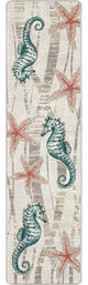 Seaweed Seahorse, Beige, 2'x8'