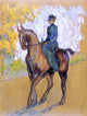 Henri De Toulouse-Lautrec Side-Saddle, 21"x28" Gallery Wrapped Canvas Print