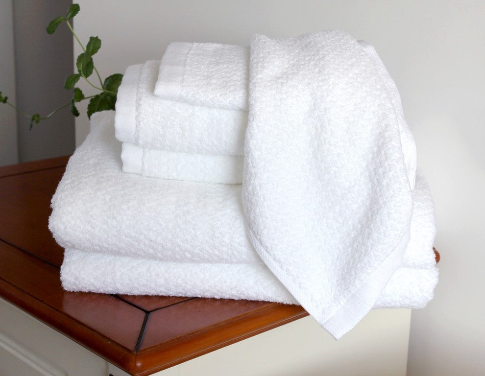 Everplush Diamond Jacquard Bath Towel Set 6 Piece, White