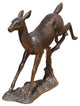 Leaping Deer Bronze Statue