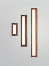 Penna 64 LED Sconce, Bright White, 120V, Distressed Brass/Dark Stained Walnut