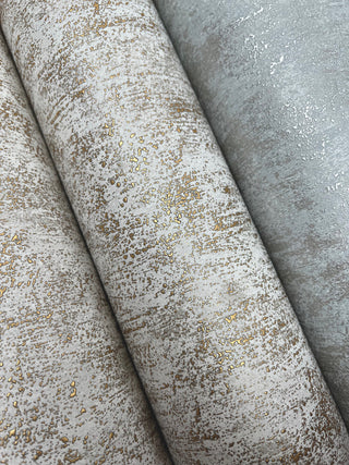 Neutral & Gold Shimmering Patina Wallpaper