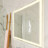 Pax Anti-Fog Front/Back-lit Bathroom Vanity Mirror, Touch Control, Height: 32"