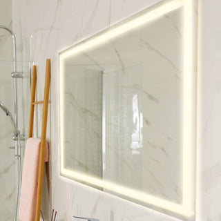 Pax Anti-Fog Front/Back-lit Bathroom Vanity Mirror, Touch Control, Height: 32"