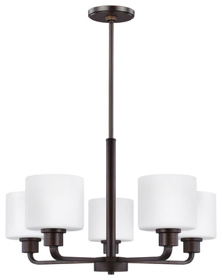 Canfield 5-Light Chandelier, Burnt Sienna