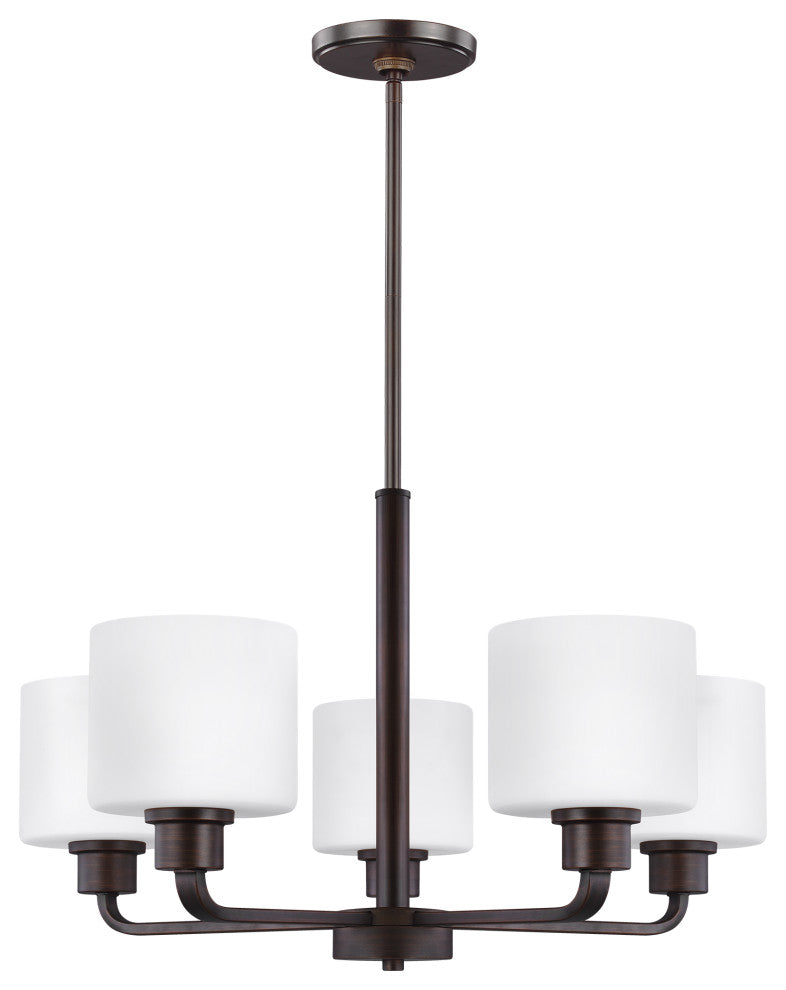 Canfield 5-Light Chandelier, Burnt Sienna