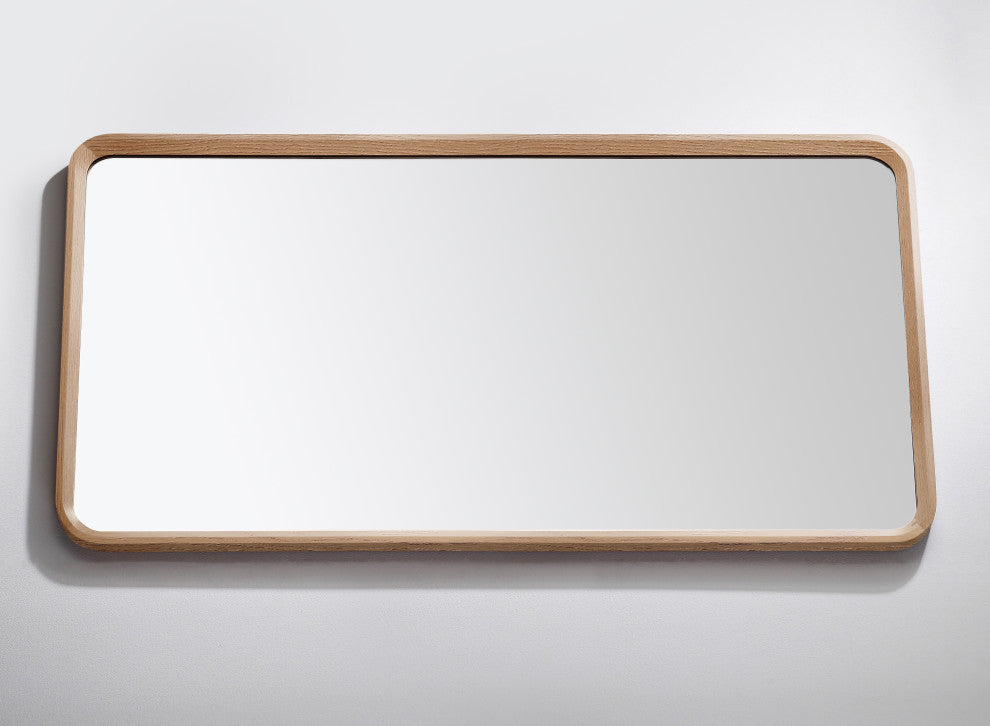 Vela Mirror, Whitewash Oak, 55"