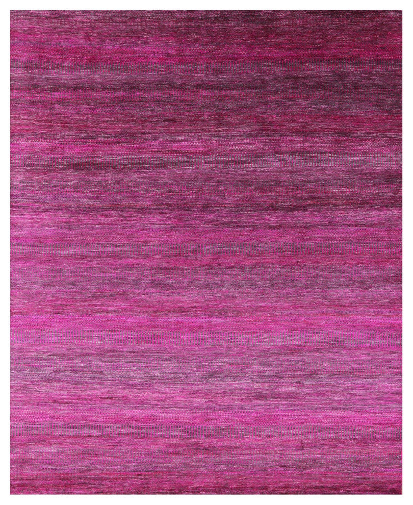 8' 2" X 10' 1" Wool and Silk Super Savannah Gabbeh Hand-Knotted Rug Q6109