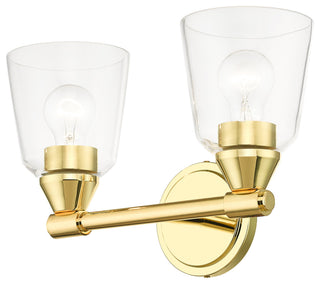 Catania 2-Light Polished Brass Vanity Sconce