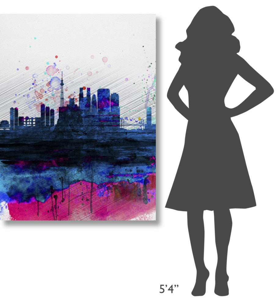 "Tokyo Watercolor Skyline" Fine Art Print